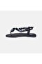 Women's Black Buckle Beaded Detailed Flip-Flop Sandals - 3