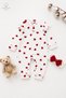 Baby Girl Set Heart Patterned Jumpsuit Bandana Seasonal Set 3 6 9 12 - 4