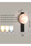 Three color temperatures - simple style wall lamp, touch keyboard can adjust brightness and color temperature - 3
