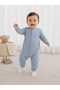 Isyiz Baby Patterned Snap Fastener Long Sleeve Jumpsuit 100% Cotton
