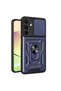 Shopilke Galaxy A16 5g Case Pars Silicone with Lens Ring (21315) - Navy Blue