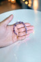 Amethyst Broken Stone Bracelet Real Natural Stone Brass Plated Certified Bracelet with Extension Chain - 3