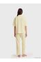 Shirt Collar Striped Women's Pajama Set (S6) - 4