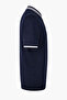 Buttoned White-Navy Blue Men's Polo Collar T-Shirt 17351 - 2
