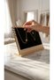Wooden Necklace Stand – Black Fabric Covered Jewelry Organizer 26X26 cm Decorative Gift for Women - 4