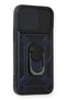 Ilkeshop New iPhone 12 Case Pars Silicone with Lens Ring (171046) - Navy Blue - 2