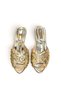 Women's Slippers with Heels, Gold Stone Beaded Evening Dress, New Season F400 - 6