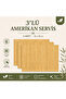 Set of 3 Bamboo Placemats – Natural and Stylish Table Presentation – Decorative Wicker-Look Table Service 30X38 cm