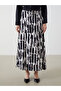 Patterned Skirt with Elastic Waist - 2