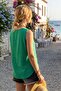 Alaçatı Linen Green Double Pocket Asymmetrical Buttoned Linen Blouse - 2
