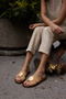Cirea Women's Camel A.Taba Genuine Leather Suede Slippers