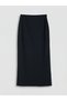 Özmarka New Season Elastic Waist Slit Skirt - 5
