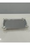 Figured, Metal Legs, Metal Handles, Stainless Steel Rectangular Tray Luxury Presentation Tray - 8