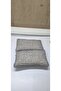 The Package Contains 2 Items. Hand-Knitted Gray Rectangular Cushion Made from Raffia Yarn - 7