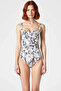 Women's Swimsuit Polka Dot Draped Balconette Covered Underwireless Sleeveless Regular Cut Knitted Fabric Summer Wear - 4