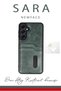 Zengemtx Galaxy S24 Fe Case Sara Leather Case with Business Card Holder (134027) - Navy Blue - 2