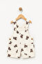 Unisex Teddy Bear Printed Denim Salopet with Shorts - Overalls - 4