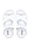 Children's Genuine Leather White Flat Sandals - 5