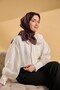 وشاح حرير تويلي أسود اللون - 3