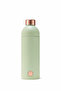 Spiral Patterned Sage Green Stainless Steel Thermos Bottle 473ml