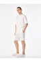 Cotton Regular Fit Shorts with Pockets and Lace-Up Waist - 2