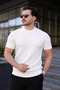 3 Pieces Men's Striped Premium Summer Knitwear T-Shirt - 3
