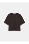 32826 Lace Detailed Short Sleeve T-Shirt - 6