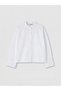 White collar girl's poplin shirt