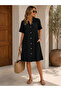 Women's Buttoned Short Sleeve Summer Aerobin Dress
