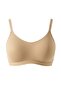 Women's Skin Color Minimizer Gathering Wide Strap Non-Padded Bra - 2