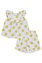Floral Print Ruffle Set for 6-18 Months - Mustard - 4