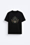 Turkish Bozkurt Wolf Printed 100% Cotton Fabric Black T-Shirt