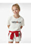 Teddy Bear Printed Short Sleeve Crew Neck Cotton T-Shirt