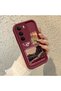 Realme C75 4g Compatible Claret Red Frame Vintage Photo Collage Motif Flexible Silicone Case