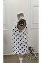 Women's Strappy V-Neck Polka Dot Single Jersey Blouse - 6