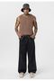 Belt Detailed Striped Baggy Jeans - 2