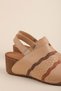 Women's Genuine Leather Wedge Heeled Casual Sandals Iz.1959 Nut - 3