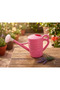 1 Lt Pink Flower Patterned Garden Watering Can with Lid