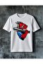 Red Horn Baseball Bat Printed Oversized T-Shirt