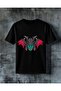 Demon Head Red Wing Printed Oversize T-Shirt