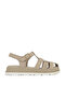 , Women's Genuine Leather Sandals 1611061Zm20 Beige