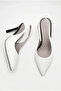 Women's Special Design Thin Heeled Double Color Stiletto Pointed Toe Heeled Shoes with Elastic Band - 8