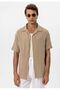 Apaş Collar Square Knitted Men's Shirt - 4