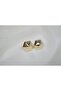Kp526 Hexagonal Detail Gold Earrings (Diameter 20 mm)
