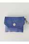 Blue Denim Fabric Mini Wallet Card Holder with Handmade Keychain 11 X 8 cm - 2