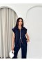 Women's Baggy Pants and Zippered Ribbed Vest Set (Street Style) - 5