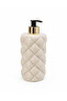 Circle Inflatable Coat Design Liquid Soap Dispenser – Quilted Patterned Decorative Dispenser