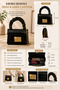 Luxury Crocodile Patterned Mini Women's Bag – Handbag with Gold Detailed Chain Strap - 2