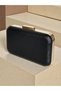 Black Gold Detail Anti-Scratch Matte Leather Women's Evening Dress Bag Wedding Engagement Graduation - 2