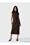 Shirred Bodycon Midi Dress